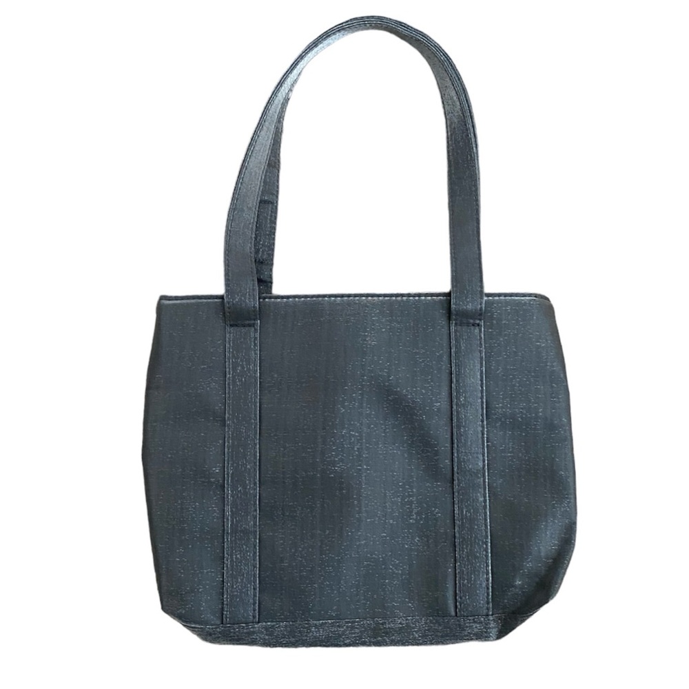 Iridescent Metallic Silver Mini Shoulder Bag